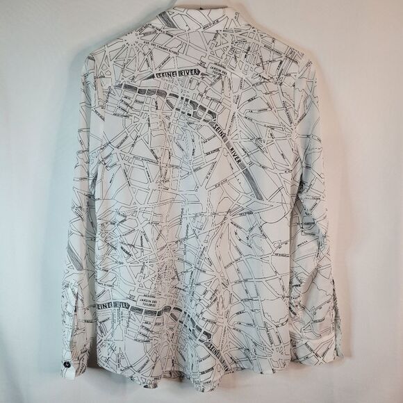 Karl Lagerfeld Paris Street Map Blouse - Picture 4 of 16